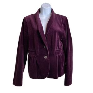 J. Crew Factory Purple Velvet Blazer